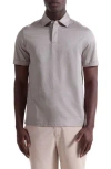 Bugatchi Mercerized Cotton Polo In Neutral
