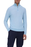 Bugatchi Men's Quarter-zip Birdseye Sweater In Dusty Blue