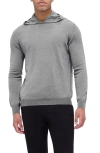 Bugatchi Merino Wool Hooded Sweater In Gray