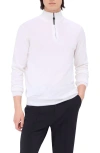 Bugatchi Merino Wool Quarter Zip Pullover In Chalk