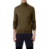 Bugatchi Men's Super Fine Merino Wool Turtleneck In Khaki