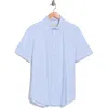 Bugatchi Micro Dot Print Stretch Cotton Short Sleeve Button-up Shirt In Multi