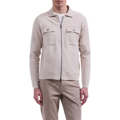 Bugatchi Milano Merino Wool Cardigan In Gray