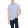 Bugatchi Miles Ooohcotton® Abstract Print Short Sleeve Button-up Shirt