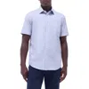 Bugatchi Miles Ooohcotton® Abstract Print Short Sleeve Button-up Shirt In Mint