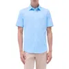 Bugatchi Miles Ooohcotton® Bowling Pin Print Short Sleeve Button-up Shirt In Ice