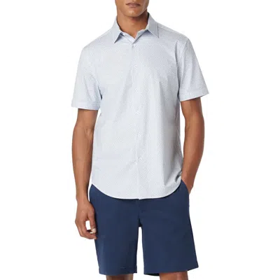 Bugatchi Miles Ooohcotton® Geo Print Short Sleeve Button-up Shirt
