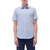 Bugatchi Miles Ooohcotton® Palm Tree Short Sleeve Button-up Shirt In Mint
