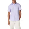 Bugatchi Men's Ooohcotton Miles Pin Dot Cotton-blend Short-sleeve Shirt In Lilac