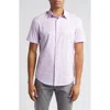 Bugatchi Men's Ooohcotton Miles Pin Dot Cotton-blend Short-sleeve Shirt In Pink