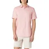 Bugatchi Miles Ooohcotton® Pin Dot Short Sleeve Button-up Shirt In Salmon