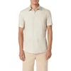 Bugatchi Miles Ooohcotton® Pin Dot Short Sleeve Button-up Shirt In Sand