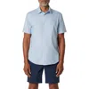 Bugatchi Men's Ooohcotton Miles Pin Dot Cotton-blend Short-sleeve Shirt In Sky