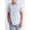 BUGATCHI BUGATCHI MILES OOOHCOTTON® PRINT SHORT SLEEVE BUTTON-UP SHIRT