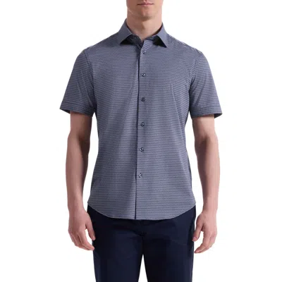 Bugatchi Miles Ooohcotton® Short Sleeve Button-up Shirt In Blue