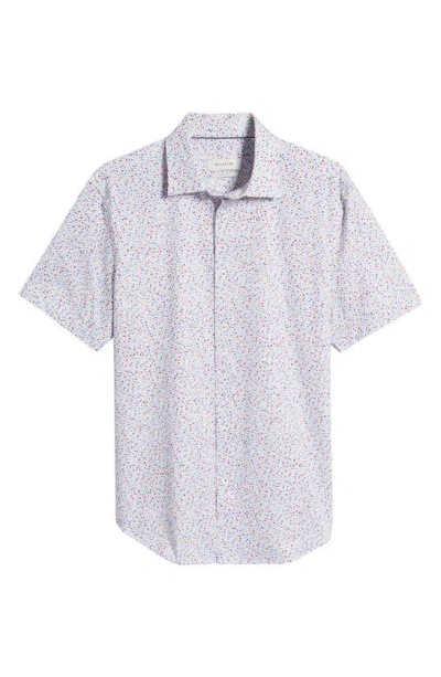 Bugatchi Miles Ooohcotton® Short Sleeve Button-up Shirt In Pimento