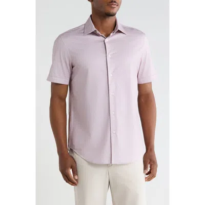 Bugatchi Miles Ooohcotton® Space Dye Short Sleeve Button-up Shirt In Multi