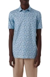 Bugatchi Milo Ooohcotton® Palm Tree Print Short Sleeve Button-up Shirt