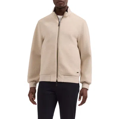 Bugatchi Mock Neck Reversible Jacket In Neutral