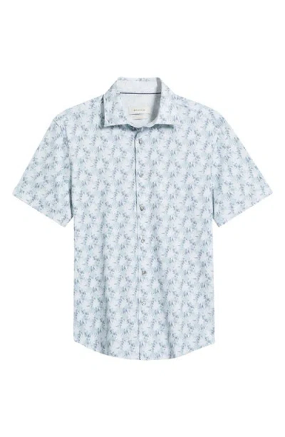 Bugatchi Myron Ooohcotton® Palm Tree Print Short Sleeve Button-up Shirt In Mint