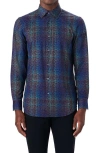 Bugatchi Ooohcotton® Abstract Print Button-up Shirt In Blue