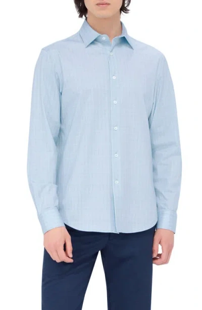 Bugatchi Ooohcotton® Check Button-up Shirt In Menthol