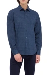 Bugatchi Ooohcotton® Check Button-up Shirt In Navy