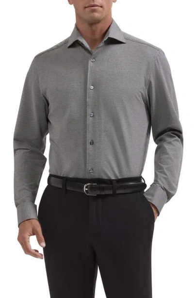 Bugatchi Ooohcotton Devon Performance Shirt In Gray
