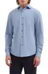 Bugatchi Ooohcotton Devon Performance Shirt In Blue