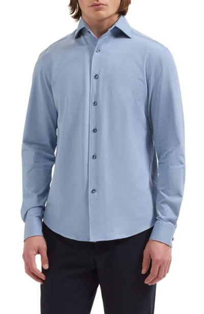 Bugatchi Ooohcotton Devon Performance Shirt In Blue