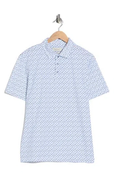 Bugatchi Ooohcotton® Golf Print Polo In Blue