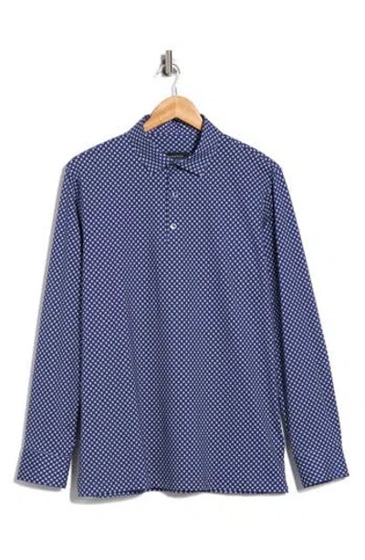 Bugatchi Ooohcotton® Half Button-up Shirt In Blue