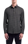 Bugatchi Ooohcotton® Jules Floral Twill Button-down Shirt In Blue