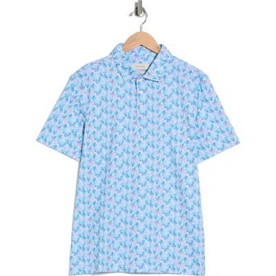 Bugatchi Ooohcotton® Leaf Print Polo In Blue