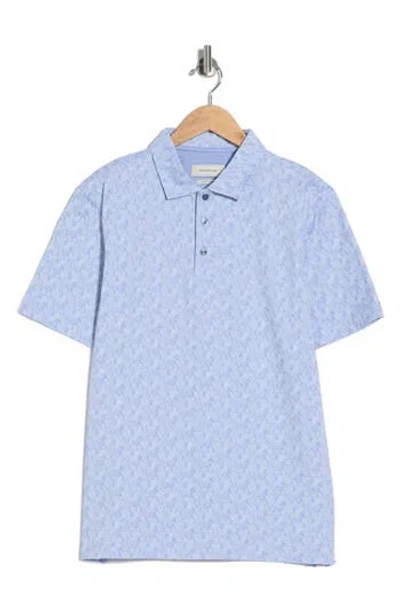 Bugatchi Ooohcotton® Printed Polo In Blue