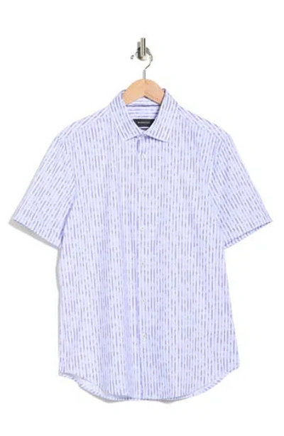 Bugatchi Ooohcotton® Short Sleeve Button-up Shirt In Blue