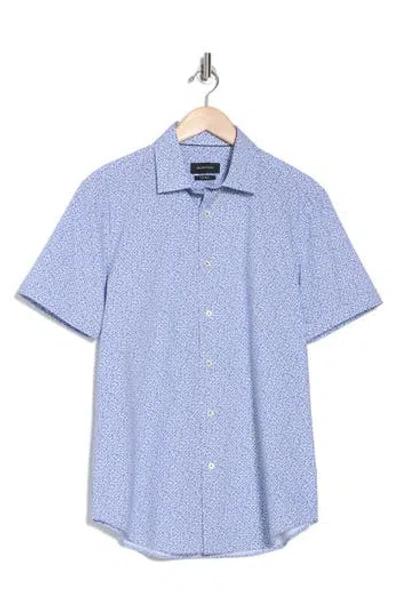 Bugatchi Ooohcotton® Short Sleeve Button-up Shirt In Classic Blue