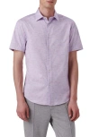 Bugatchi Men's Ooohcotton Tech Marled-print Sport Shirt In Lilac