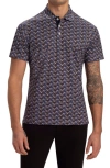 Bugatchi Ooohcotton® Tech Geo Print Polo In Mocha