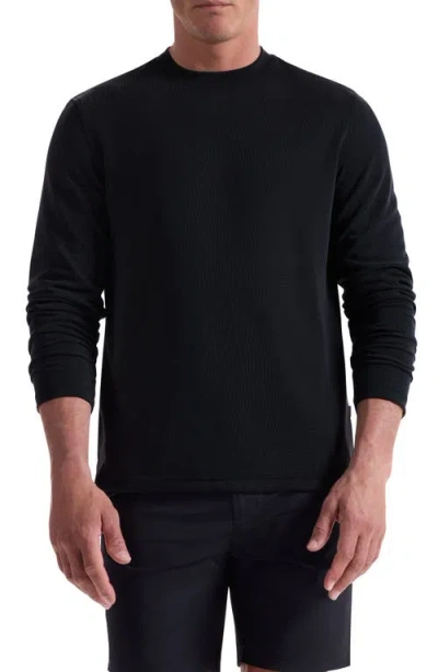 Bugatchi Orion Ottoman Long Sleeve T-shirt In Black