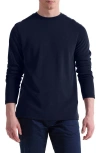 Bugatchi Orion Ottoman Long Sleeve T-shirt In Blue