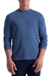 Bugatchi Orion Ottoman Long Sleeve T-shirt In Blue