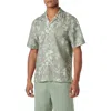 Bugatchi Men's Orson Floral Cotton & Linen Short-sleeve Shirt In Olive