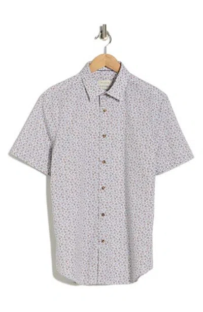 Bugatchi Orson Short Sleeve Button-up Shirt In Blue