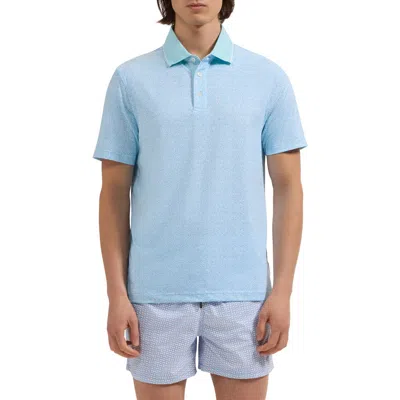 Bugatchi Performance Floral Polo In Blue