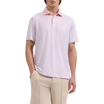 Bugatchi Performance Floral Polo In White