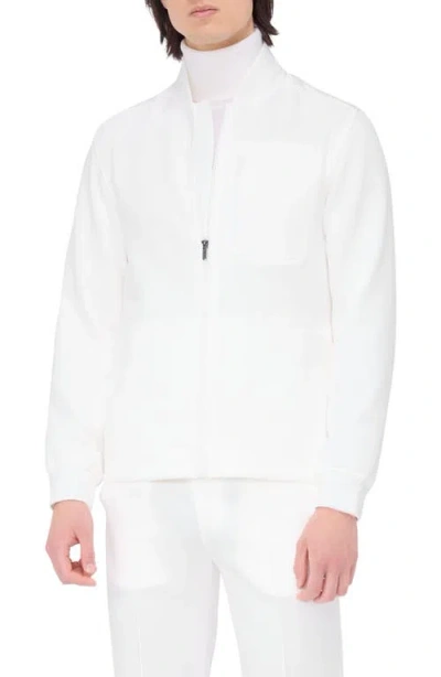 Bugatchi Performance Knit Jacket In Chalk