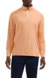 Bugatchi Performance Quarter Zip Pullover In Orange