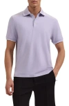 Bugatchi Performance Tipped Polo In Purple