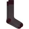 Bugatchi Pinstripe Mercerized Cotton Blend Dress Socks In Brown